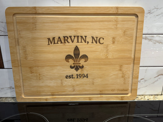 Village of Marvin Engraved Cutting Board