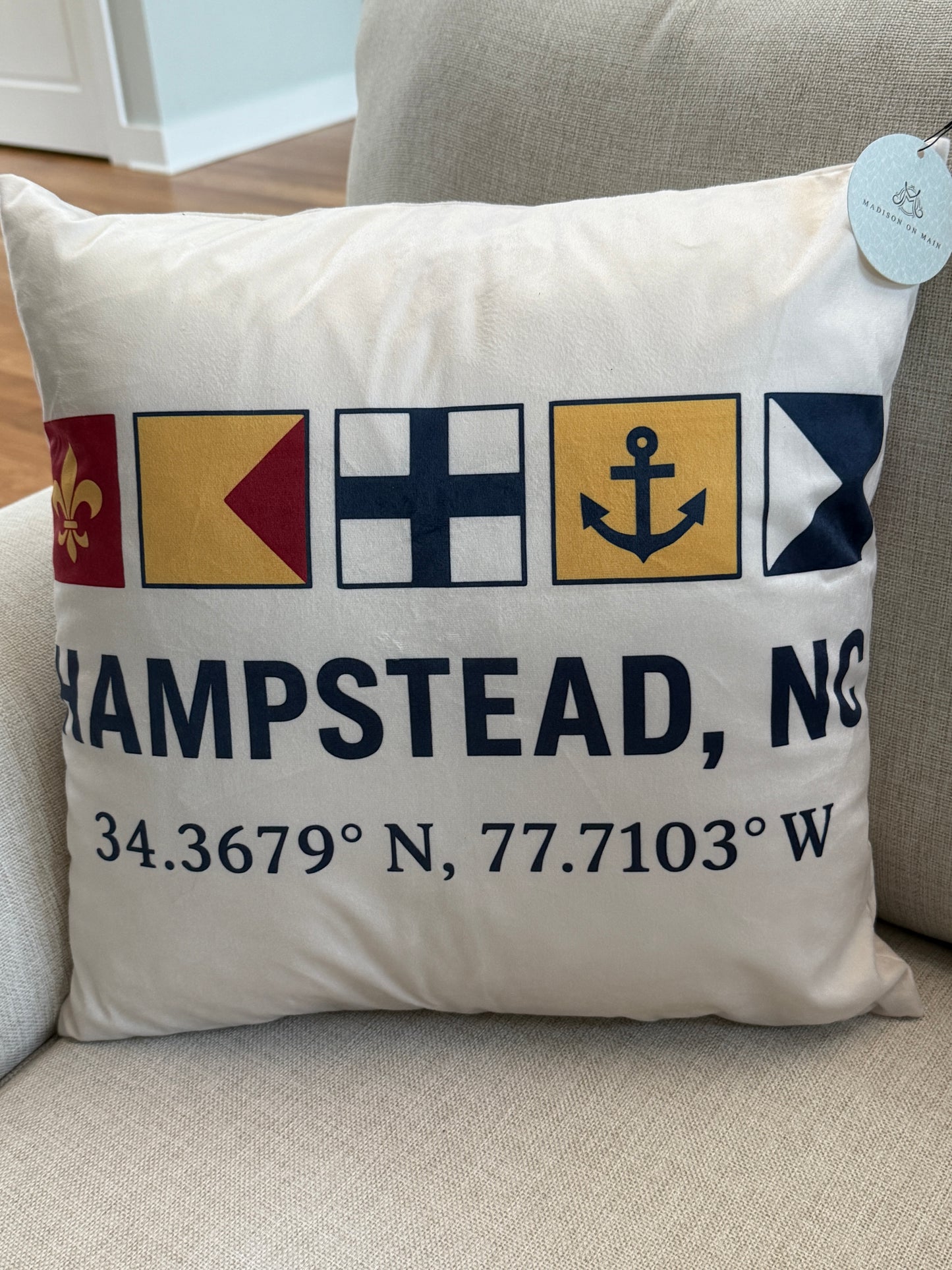 Hampstead Nautical Flags Coordinates Pillow