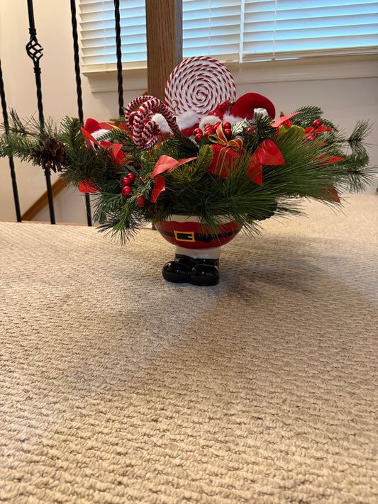 Santa’s Candy Bowl Christmas Arrangement